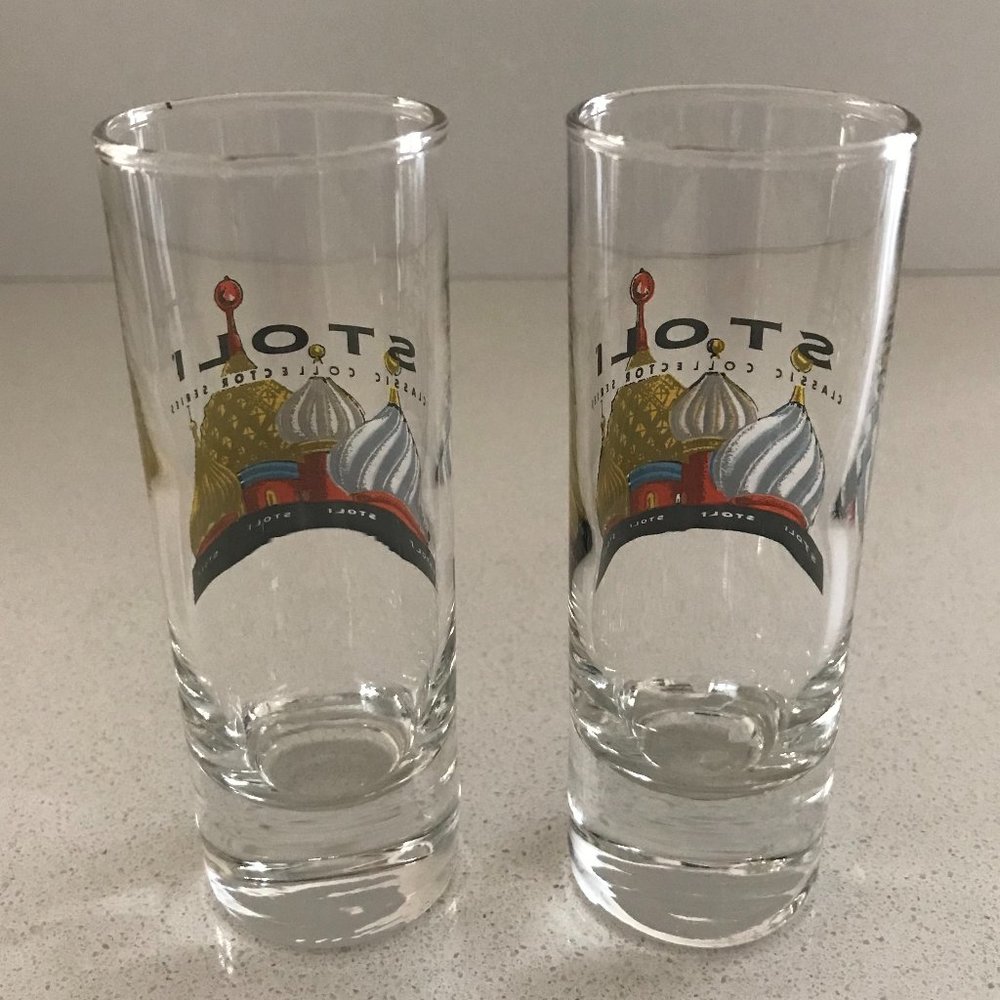 STOLICHNAYA VODKA 2 Classic Collector Series Shot Glasses 2oz. - Picture 5 of 6